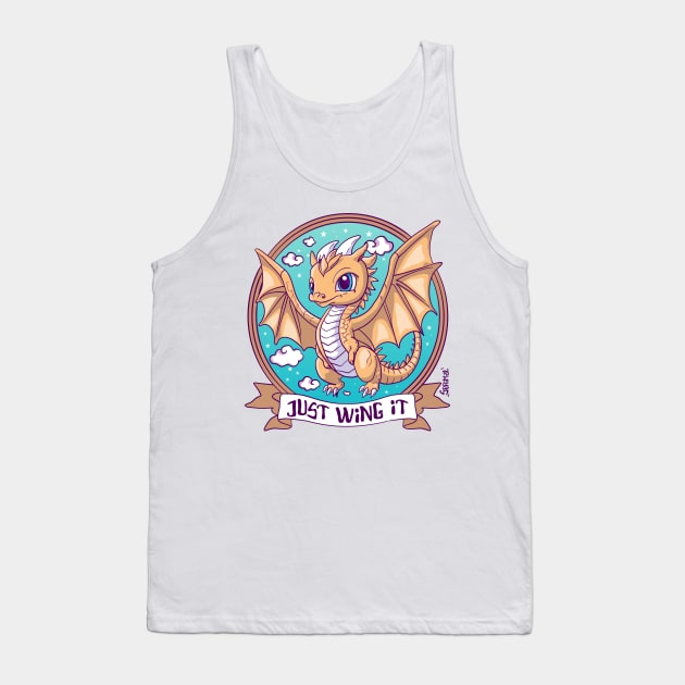 Just Wing It - Fearless Dragon in Flight Tank Top by SPIRIMAL